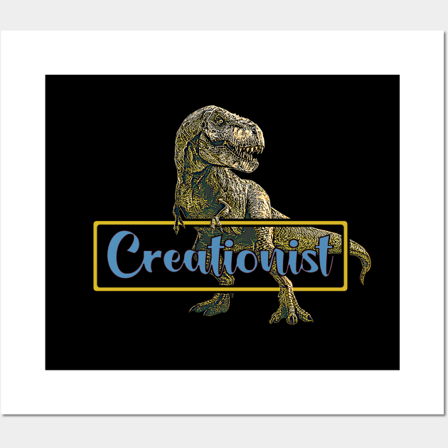 Creationist T-Rex Dinosaur Wall Art by The Witness